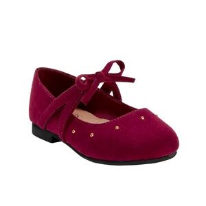 Wonder Nation Studded Bow Dress Flat (Toddler Girls) Maroon/Burgandy